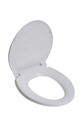 O Forma del coperchio rotondo Copertura del sedile igienico 435*365*465mm con piastra di copertura tampone Chiusura morbida PP chiusura lenta silenziosa
